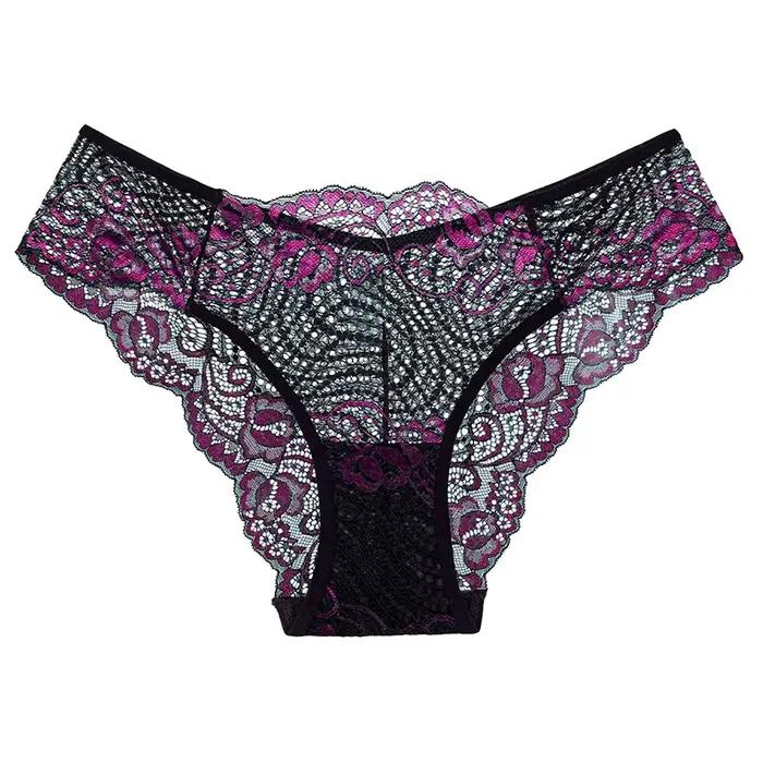 Culotte taille basse en dentelle pour femmes, respirante, sans couture, confortable, douce et extens