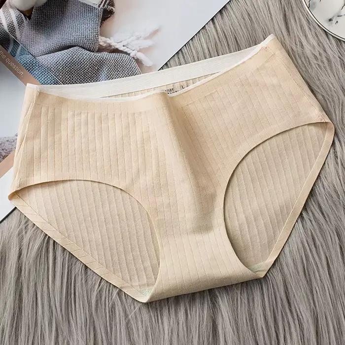 Culotte en pur coton pour femmes, sans couture, taille basse, intime, doux, respirant, sous-vêtement
