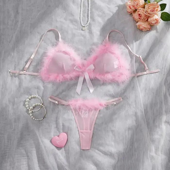 Lingerie Saint-Valentin Sexy et Mignonne, Ensemble Soutien-Gorge Hilitos 2 Pièces, Décoration Moelle
