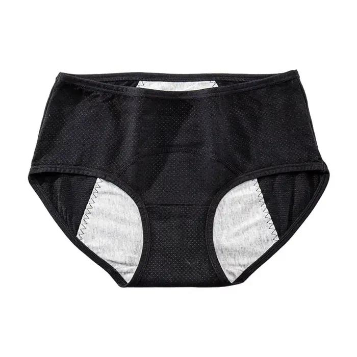 Culottes menstruelles en coton taille moyenne, 3 couches, imperméables, physiologiques, antibactérie