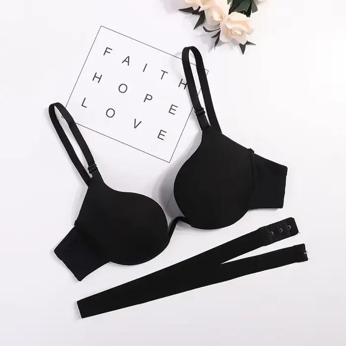 Soutien-gorge Push Up pour femmes, coupe basse, Sexy, dos nu, Invisible, Convertible, sans couture, 