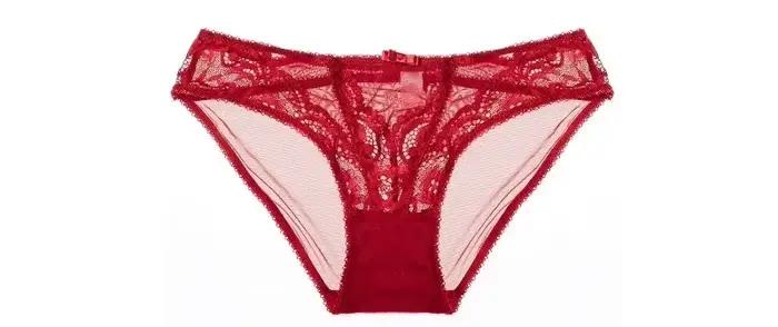 Ensemble de soutien-gorge en dentelle de Noël – Bralette transparente noire et rouge, demi-tasse ult