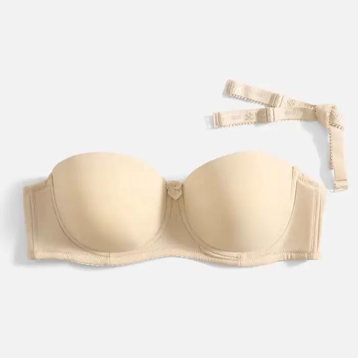 Beauwear-Soutien-gorge push-up à armatures pour femmes, bralette demi-tasse, beige, grande taille, b