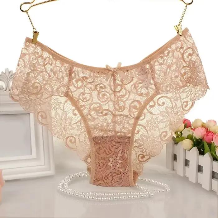 Culotte pour femmes grande taille tongs femme 2024 femmes culottes Sexy dentelle découpe taille creu