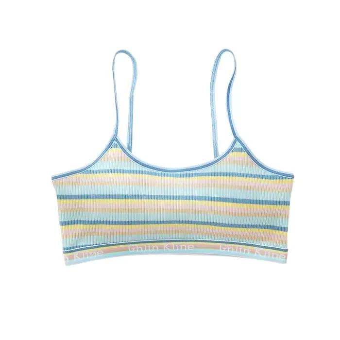 Soutien-gorge Camisole universel arc-en-ciel, rembourré en coton, sous-vêtements Anti-secouement, so
