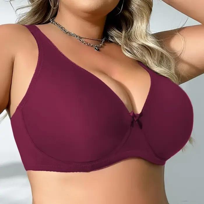 Soutien-gorge à armatures pour gros seins femme couleur unie grande taille soutiens-gorge pour femme