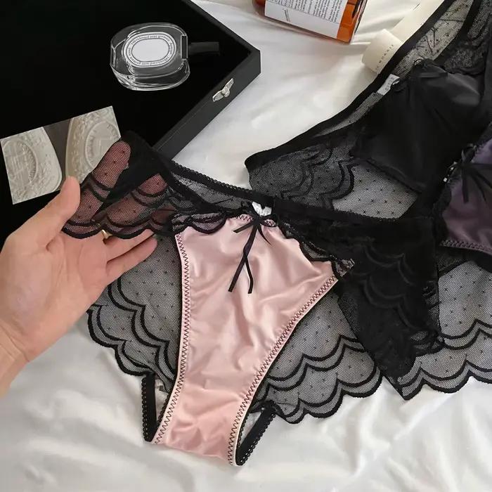 Culotte femme Sexy sous-vêtements en dentelle dames taille basse slips Lingerie Lingerie Sexy pour l