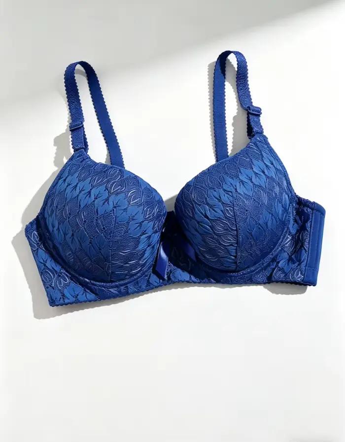 Soutien-gorge en dentelle à armatures pour femmes, Bralette sexy push-up avec culotte assortie, ling