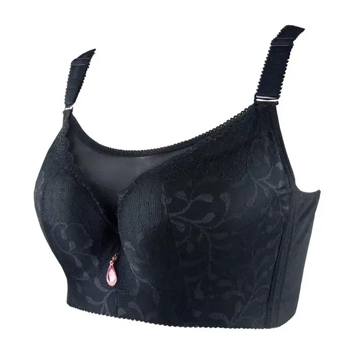 Soutien-gorge push-up sexy en dentelle à bretelles fines, bonnets C, D, E, F, blanc, grandes tailles