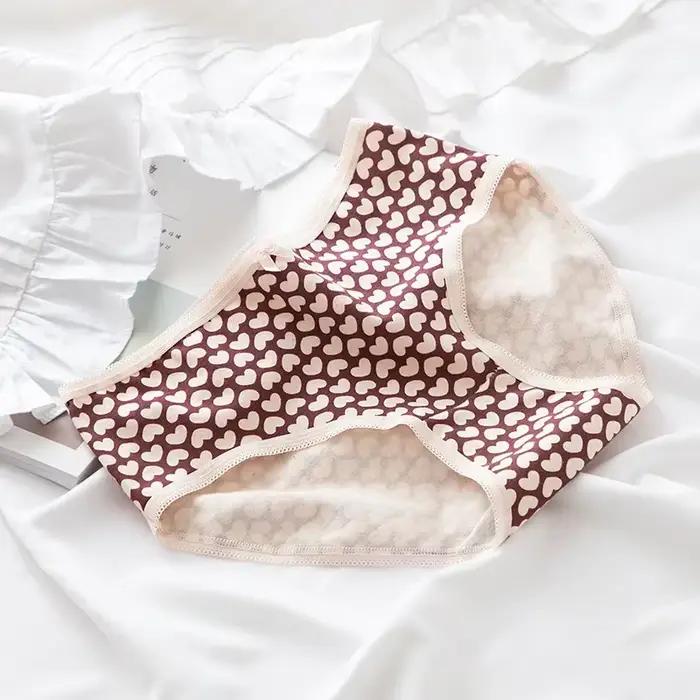 Sweet Love-Culotte en coton pour filles, entrejambe taille moyenne, slip sans couture, dessin animé,