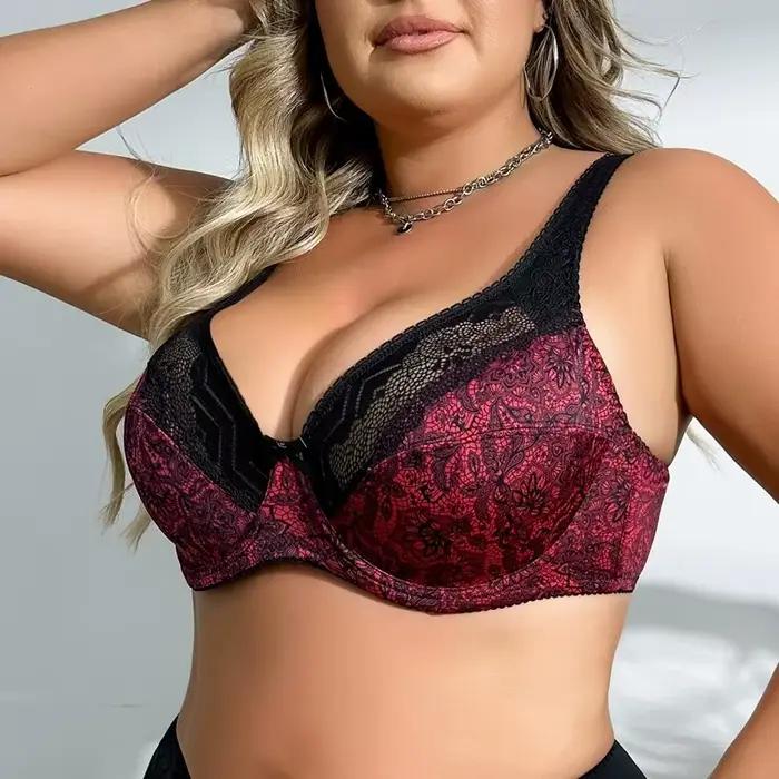 BEAUWEAR femme soutien-gorge grande taille soutien-gorge à armatures sans coussinet grande taille Li