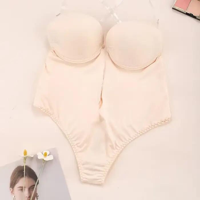 Femmes corps Shaper soutien-gorge dos nu Body string Invisible ventre contrôle Shapewear ceinture ga