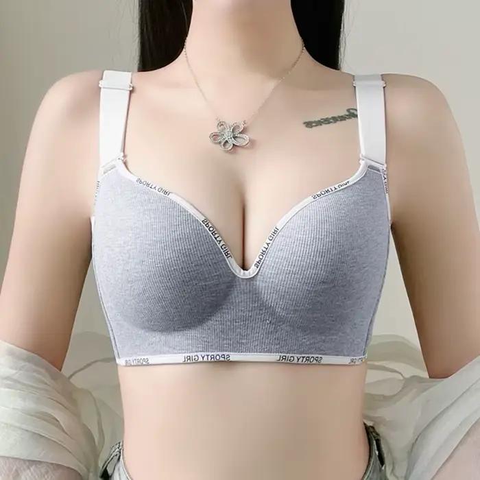 Soutien-gorge amincissant 34-50BCD, gros seins, bonnet léger sans fil, bonnet complet froncé, effet 
