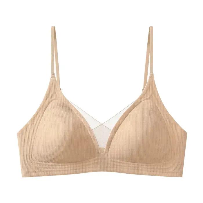 Soutien-gorge triangle français pour femme, petite poitrine, sans écart, avec gel liftant, anti-affa