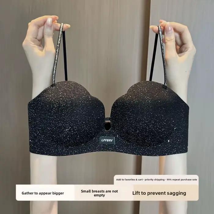 Soutien-gorge push-up pour petites poitrines, sans armatures, soutien doux, bretelles réglables, con