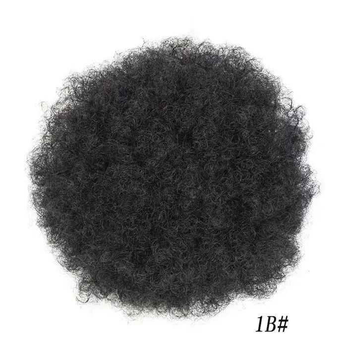 Chignon afro bouclé, queue de cheval synthétique courte et crépue pour femme, extensions de chignon 