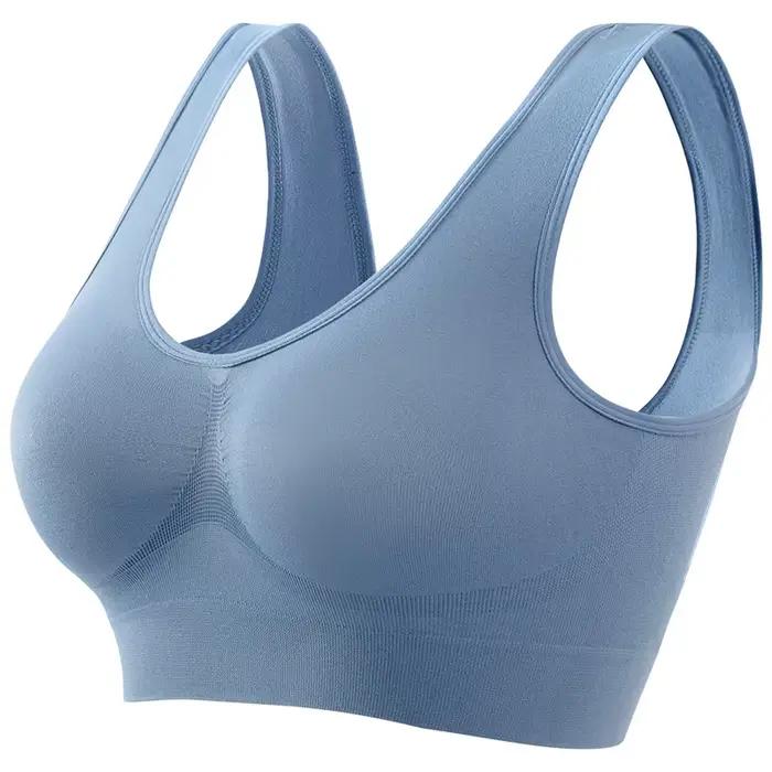 Soutien-gorge push-up sans couture pour femme, bralette de sport, crop top sans armatures, lingerie 