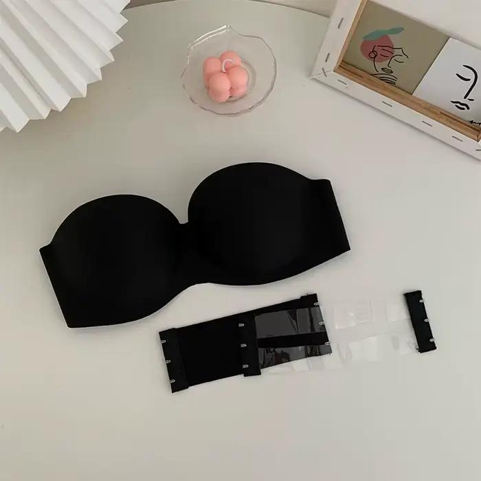 Soutien-gorge push-up sans bretelles pour femmes, rembourré, sans couture, invisible, pour robes dos