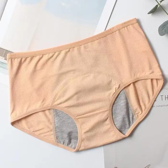 Culotte menstruelle taille basse sans couture pour femme, slip respirant pour femme, caleçon vert ph