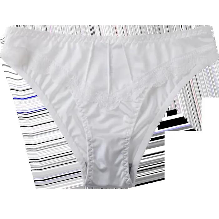 Felinus String Triangle Taille Basse en Satin Français, Culotte en Tissu Soyeux, Lingerie Féminine, 