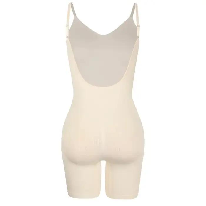 Nouveau Body Sculptant Femme à Dos Nu en Maille, Effet Remonte-Fesses, Lissant, Amincissant, Corset 