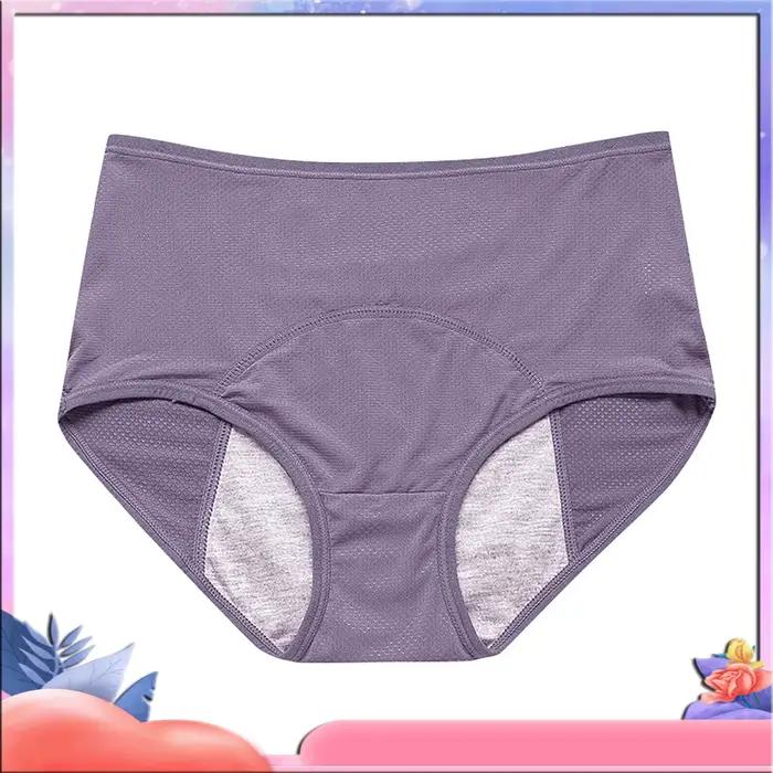 Culotte menstruelle femme taille moyenne coton post-partum grande taille couleur unie culotte respir