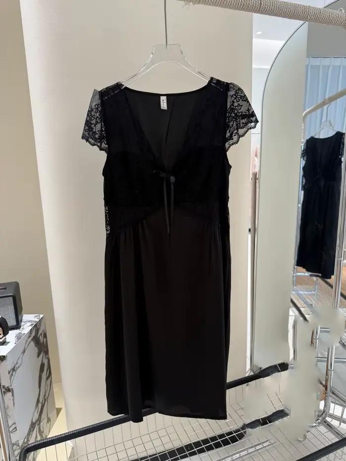 Chemise de nuit d'été en dentelle pour femmes, Sexy, Perspective, manches courtes, col en v, robe de