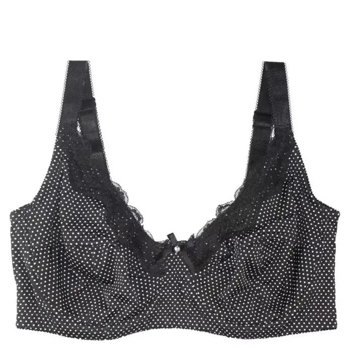 Mierside D0295 mode à pois soutien-gorge femme grande taille soutien-gorge Lingerie gris/noir/marron