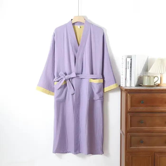 Robe en pur coton vêtements pour femmes vêtements de nuit vêtements de nuit pour dames nuisette prin