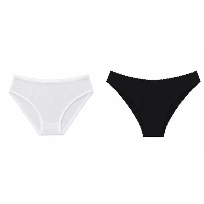 Culottes côtelées pour femmes, styles variés, slips unis, strings à motif floral délicat taille bass