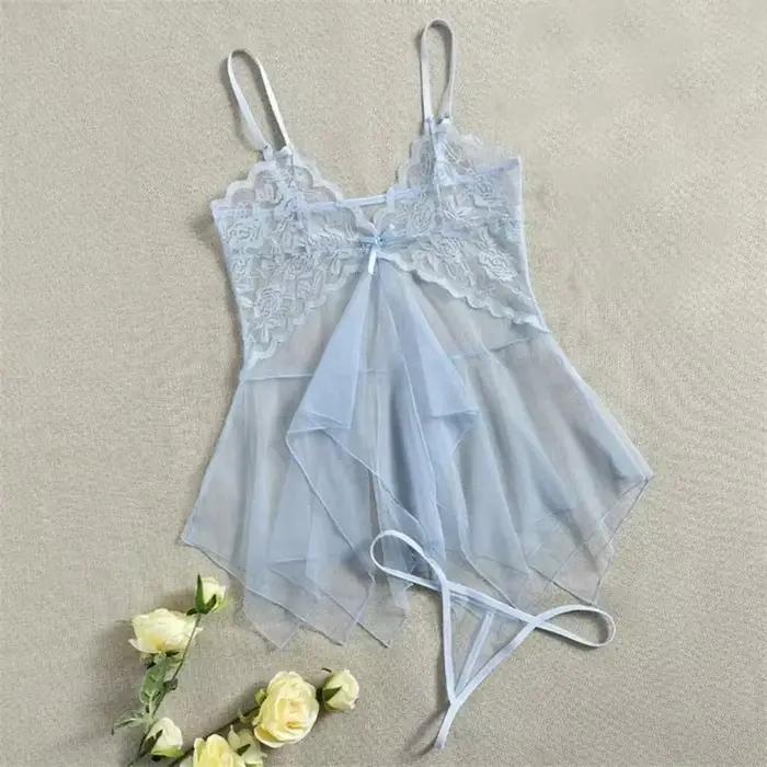 Nouvelle Lingerie Sexy pour Femmes Raffinées : Ensemble Intime en Dentelle et Tulle Transparent Élég
