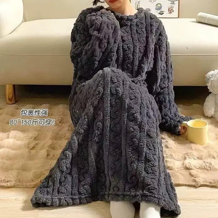 Pyjamas hiver femmes nuisette à manches longues pyjamas robe de nuit vêtements de nuit robe chemises