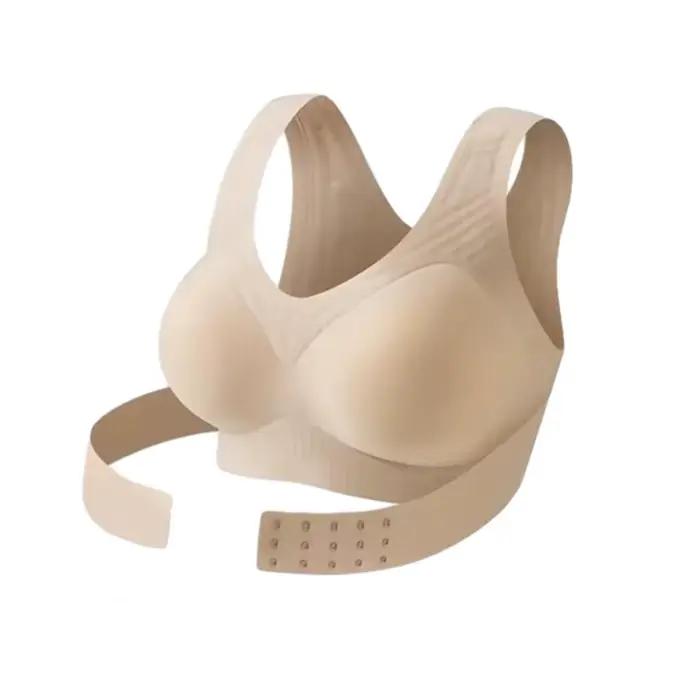 Soutien-gorge correcteur de posture pour femmes, fermeture avant, sans armatures, rembourré, couvran