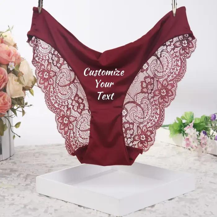 Culotte de mariée personnalisée avec nom, cadeau en dentelle, string, lingerie pour enterrement de v