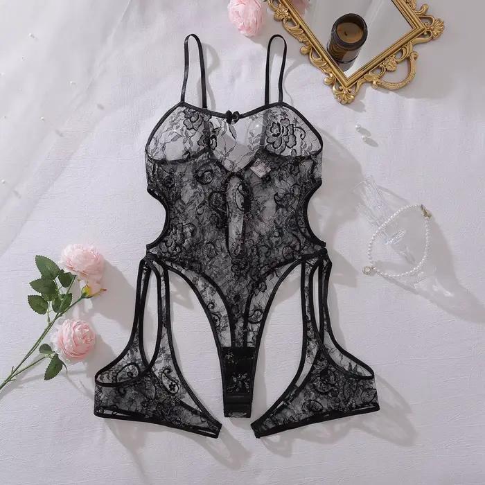 Lingerie Babydolls Exclusive, Ensembles de lingerie pour femmes, Body sexy ajouré à entrejambe ouver