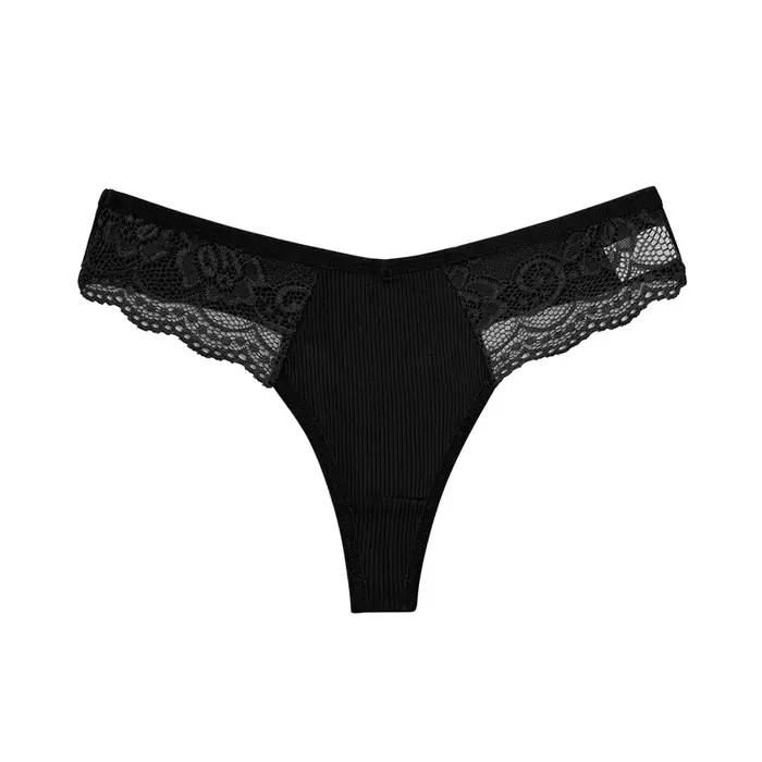Femmes coton string Lingerie Sexy dentelle culottes tongs Femme sous-vêtements Sexy Pantys sous-vête