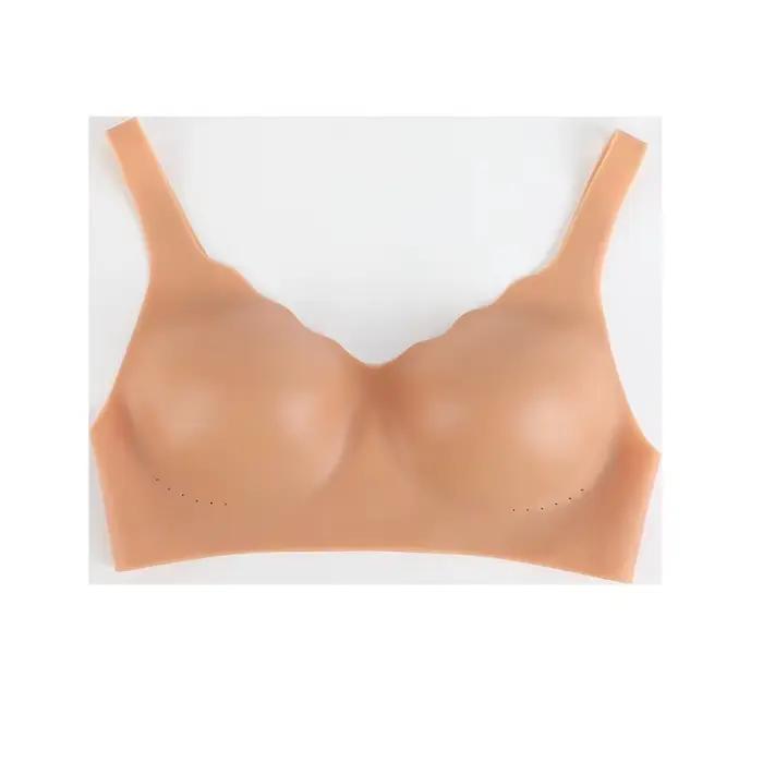Soutien-gorge Push Up réaliste en Silicone pour femmes, haut de Bikini de natation, banderole de Spo