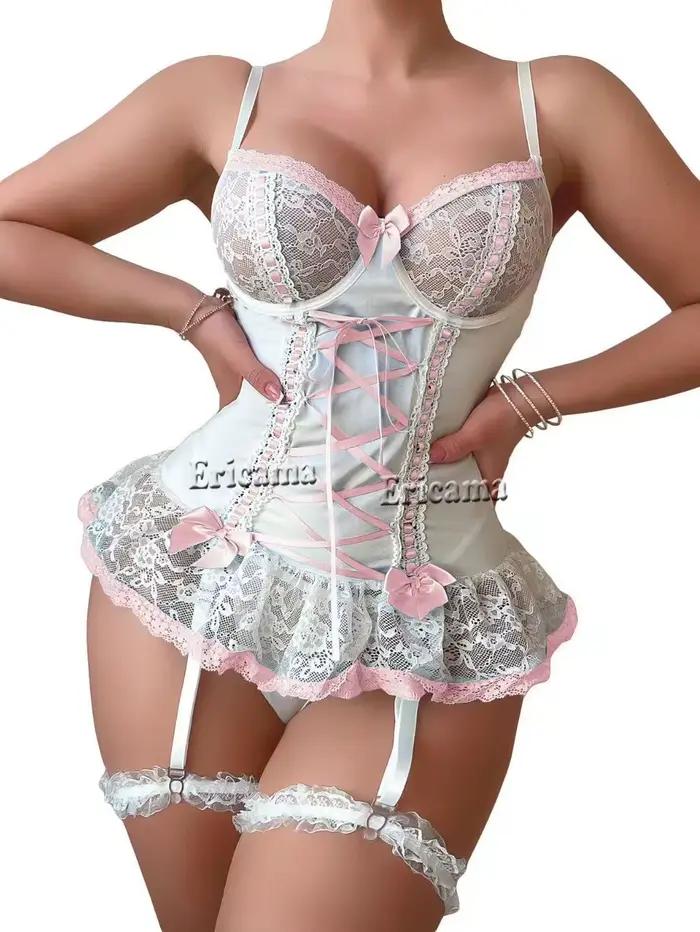 Ensemble de soutien-gorge Sexy pour femmes, sous-vêtements érotiques, Lingerie Porno en dentelle, so