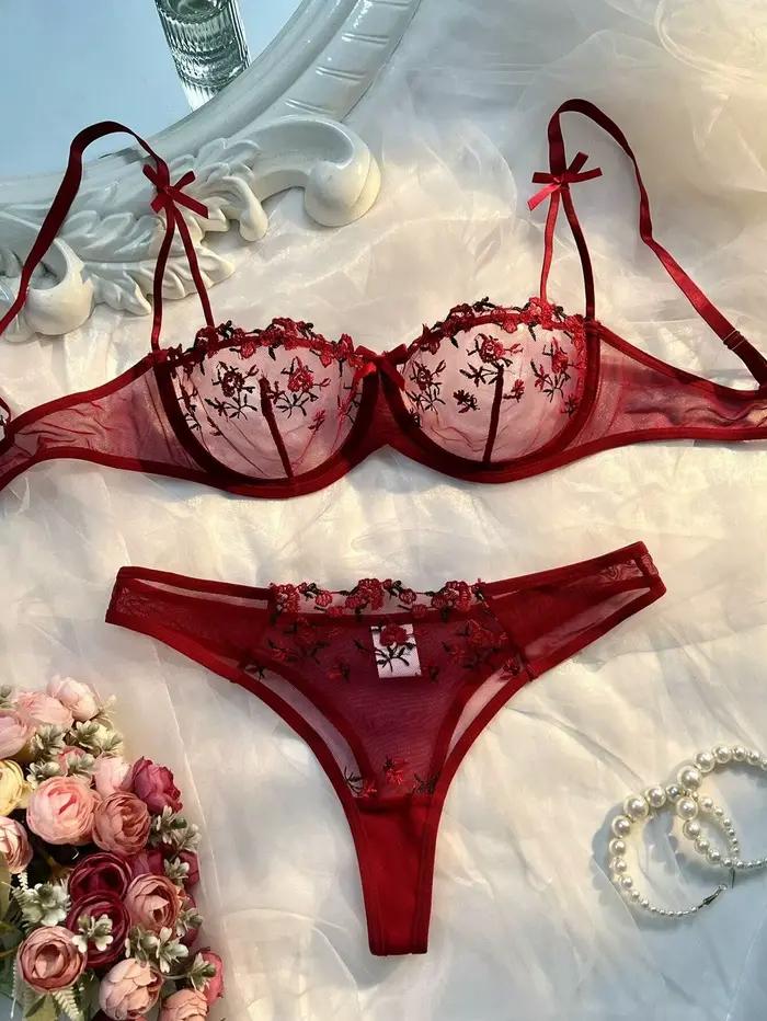 Ensemble de Lingerie Sexy romantique fantaisie Eroticу pour femme, 2 pièces, sous-vêtements transpar