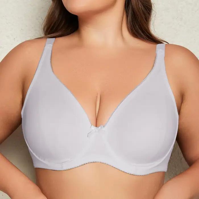 Femme Plus Taille Soutien-gorge avec Fil Sans Doublure Mince Respirant Lingerie 85C-100C 85D-110D