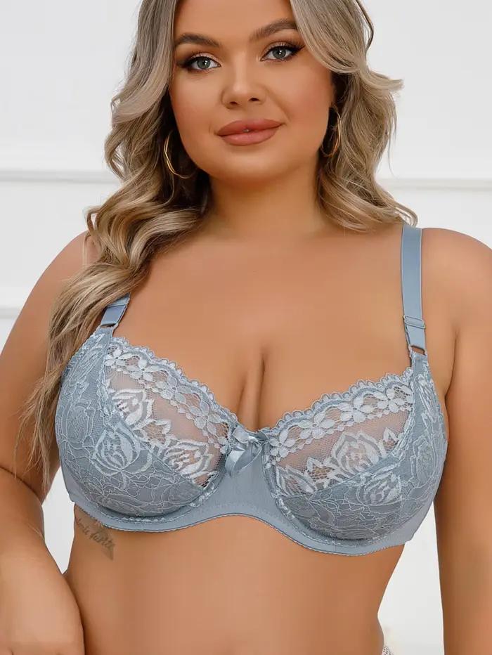 Soutien-gorge en dentelle noir grande taille pour femmes, Sexy, à armatures, Anti-affaissement, couv
