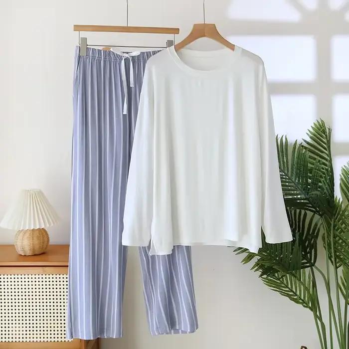 Nouveau Pyjamas à manches longues Pyjama ensemble offres spéciales printemps vêtements de nuit pour 
