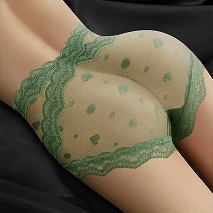 Dentelle Sexy sous-vêtements femmes culottes taille haute slips transparents Ropa intérieur Femenina