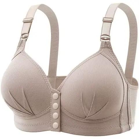 Soutien-gorge Push Up Sexy pour femmes, grande taille, boucle avant, bonnet fin réglable, respirant,