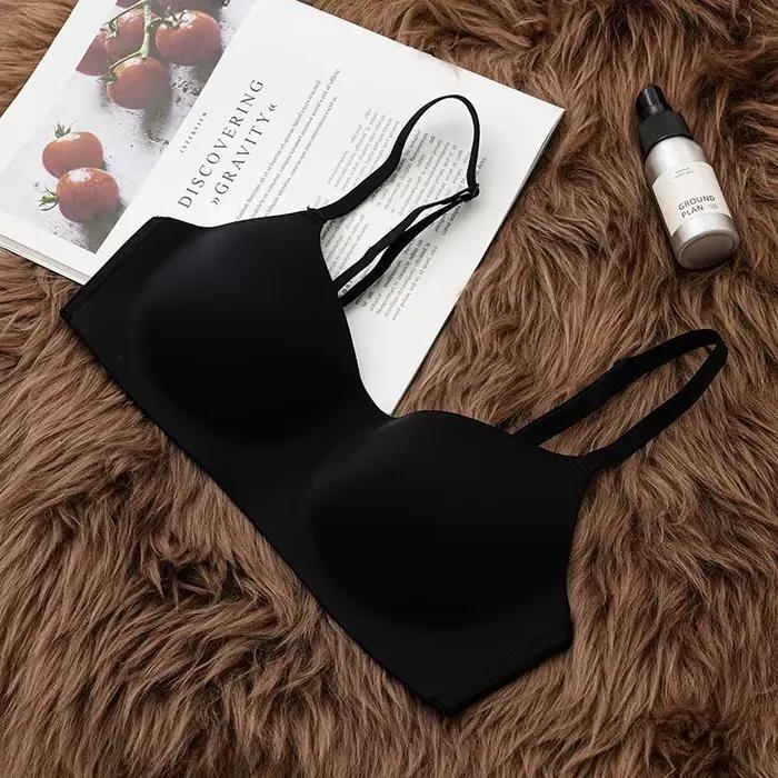 Soutiens-gorge sans couture pour femmes, sous-vêtements fins, soutien-gorge sans anneaux en acier, d
