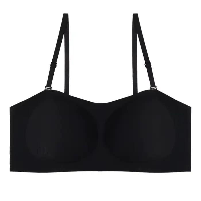 Soutien-gorge sans bretelles pour femmes à petite poitrine, push-up, antidérapant et anti-chute, sou