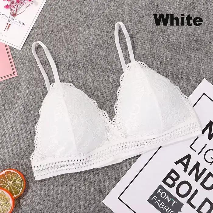 Soutien-gorge triangle français pour femmes, bralette confortable, coton, fin, doux, sexy, push-up, 