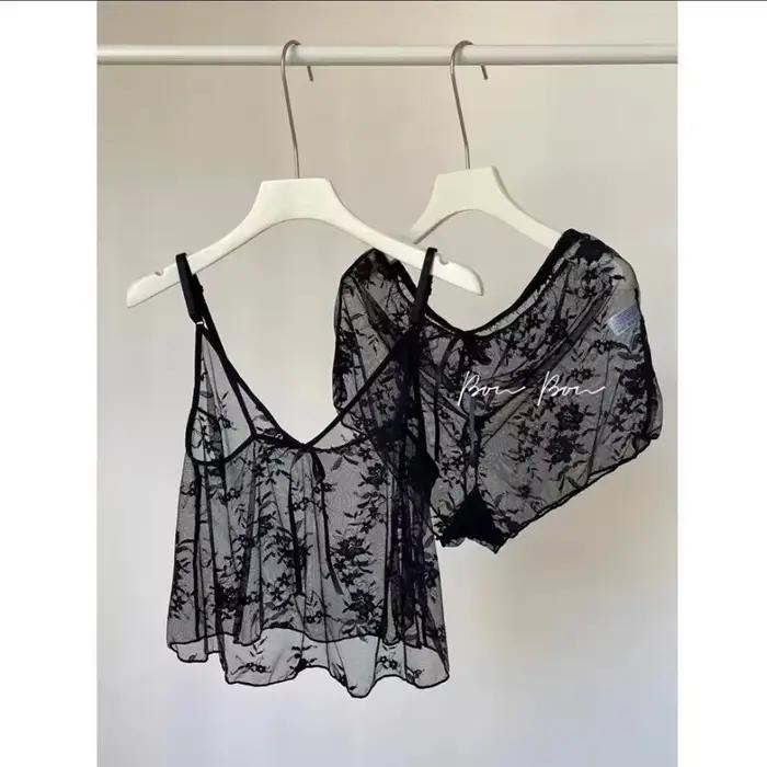 Lingerie transparente pour femmes, sous-vêtements transparents, ensembles de Lingerie Sexy, soutien-