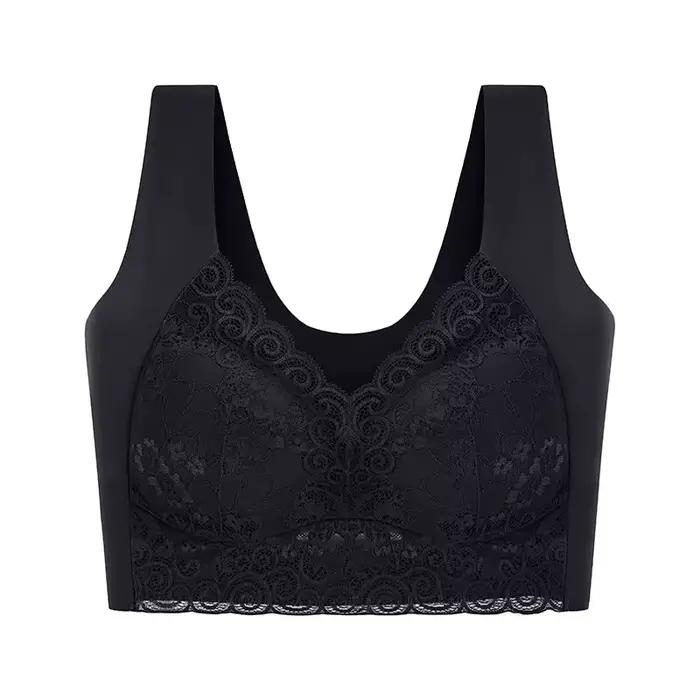 Femmes beau dos soutien-gorge grande taille gros Mm soutien-gorge froncé et sans trace mince coton s
