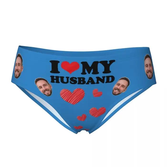 Culottes personnalisées avec photo du visage pour femmes, sous-vêtements respirants, cadeaux pour co